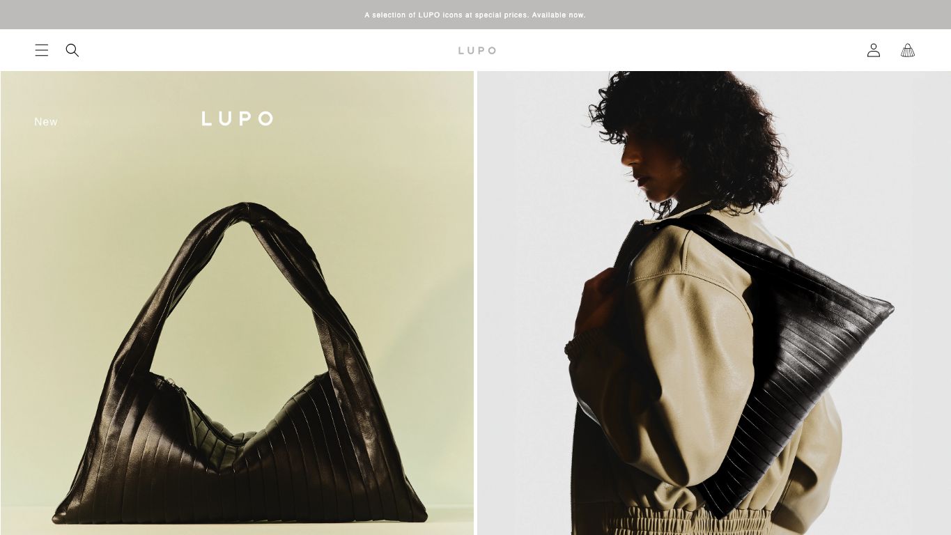 Captura real de la home de Lupo Barcelona