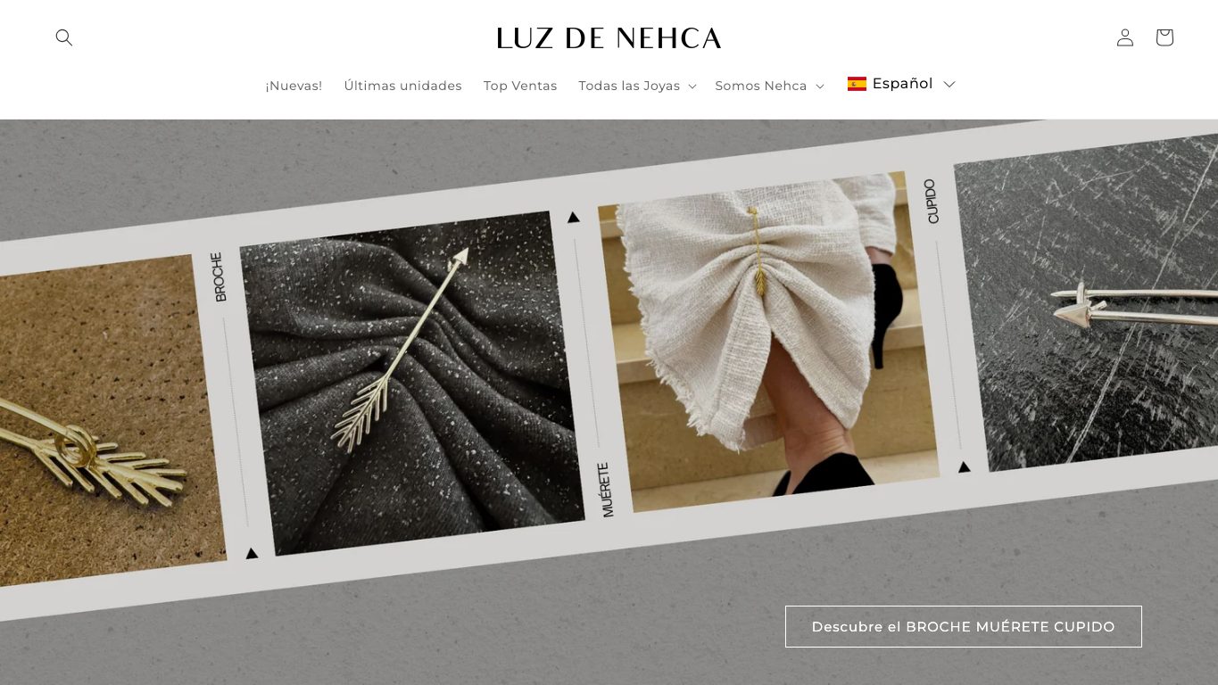 Captura real de la home de Luz de Nehca