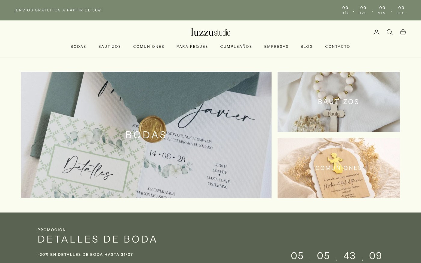 Página de inicio oficial de Luzzu Studio