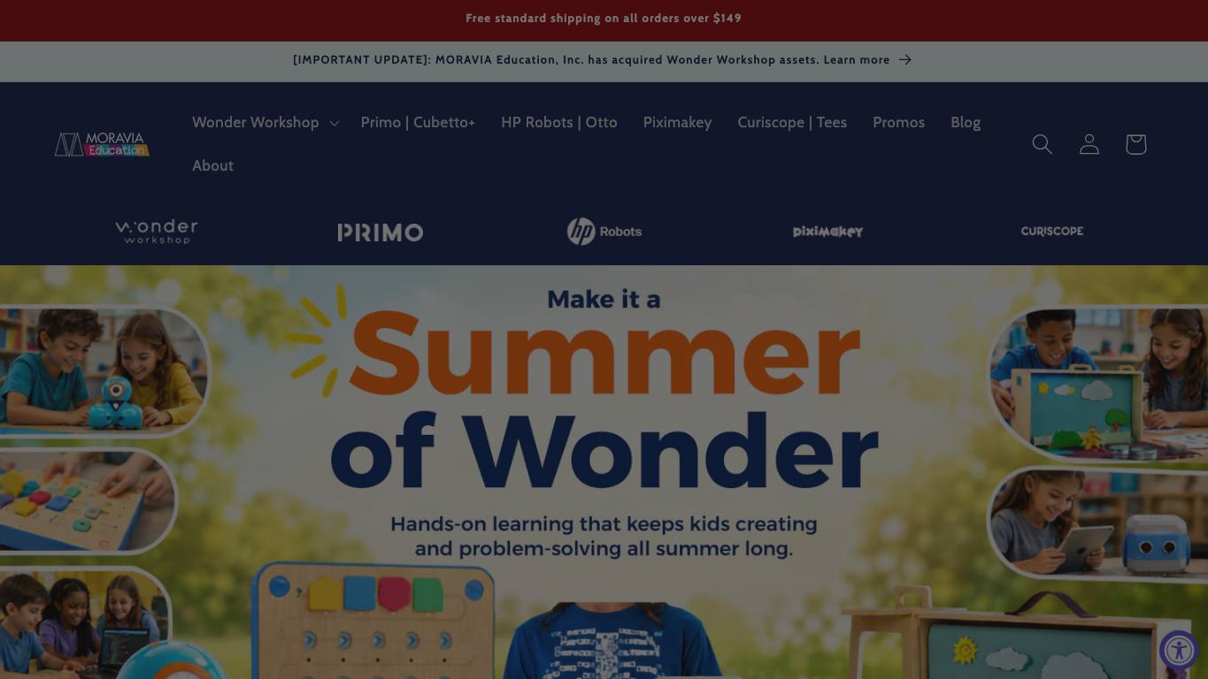 Captura limpia de la home de Make Wonder