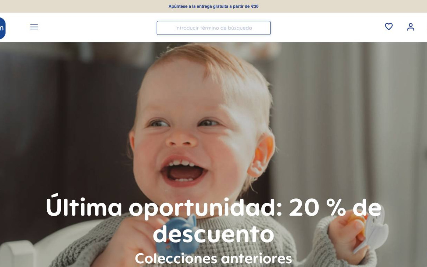 Captura de pantalla de la home de MAM
