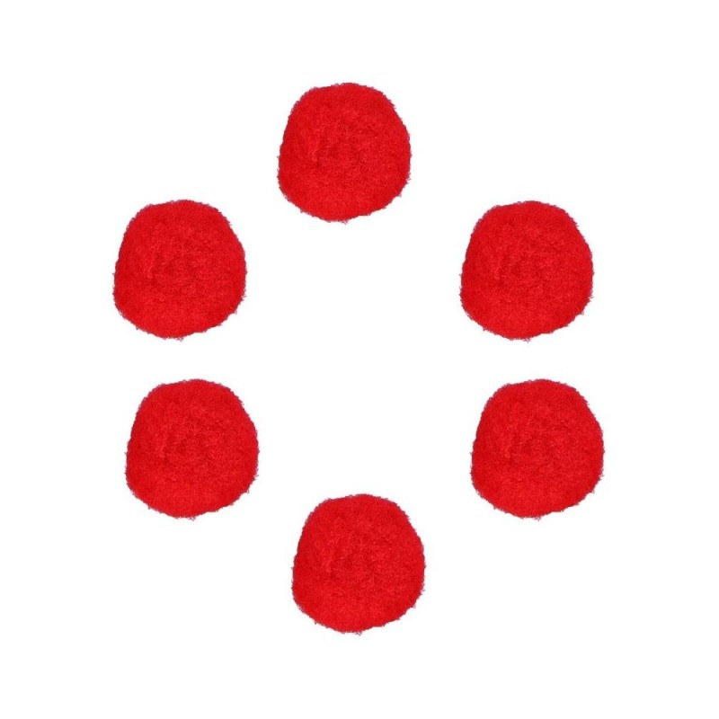 Pompones rojos, bolsa de 50