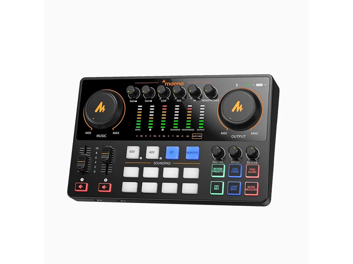 Maonocaster Podcast Production Studio Interface & Audio Mixer
