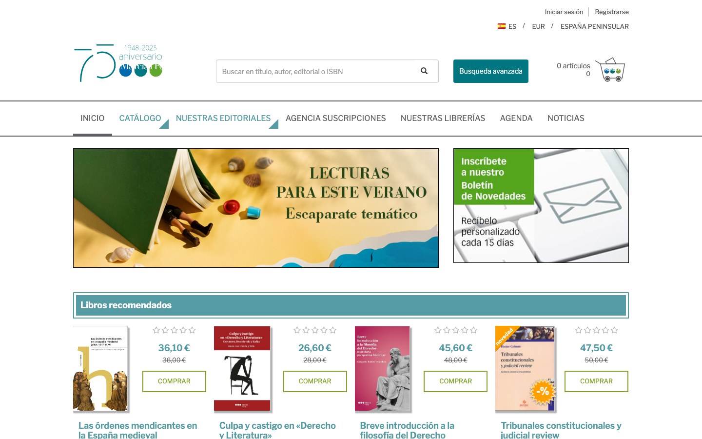 Captura limpia de la home oficial de Marcial Pons