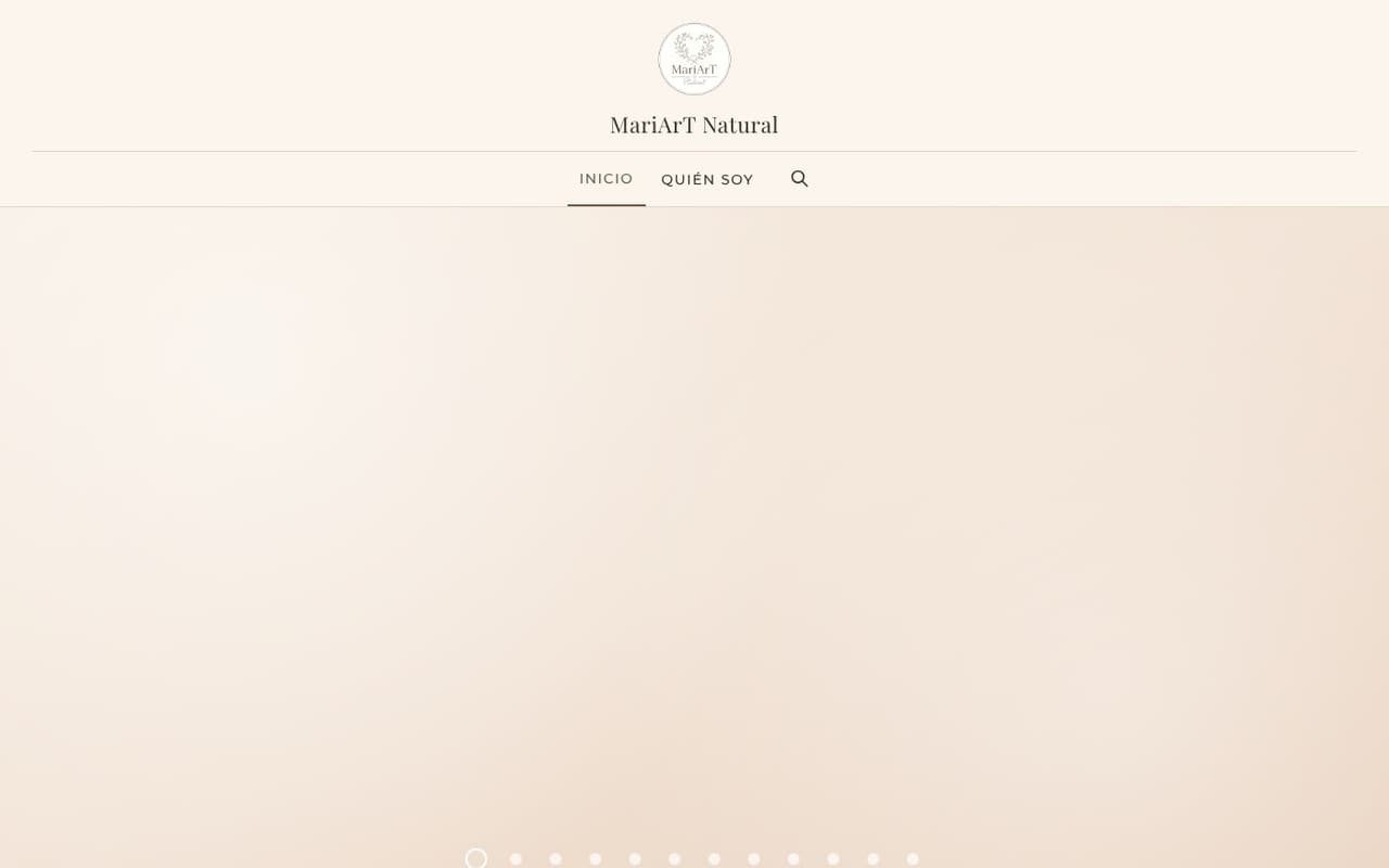 Captura limpia de la home oficial de Mariart Natural
