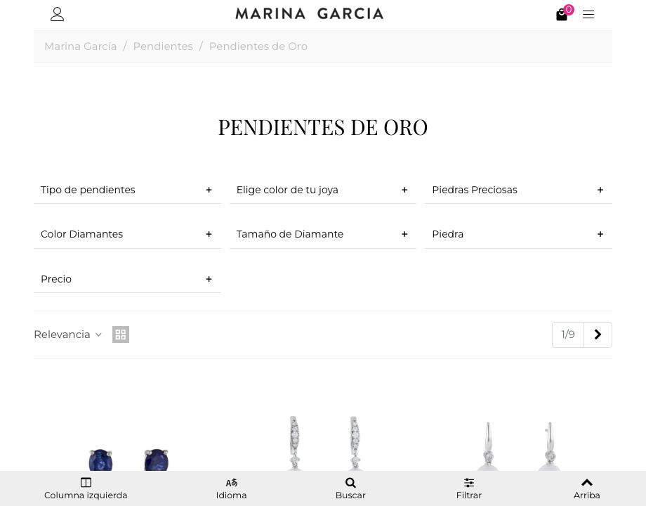 Pendientes de oro