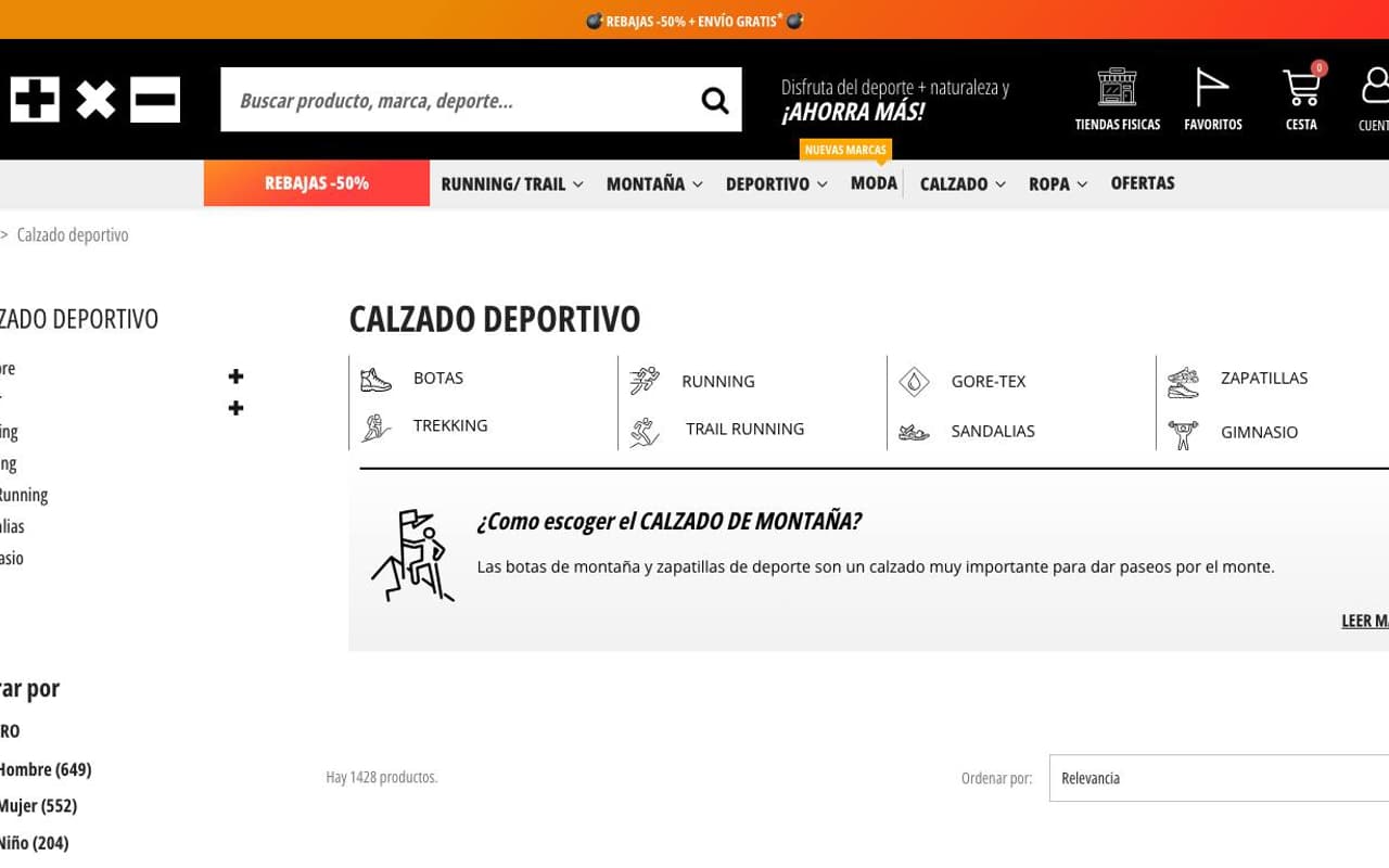 Captura limpia de la home oficial de Más por Menos