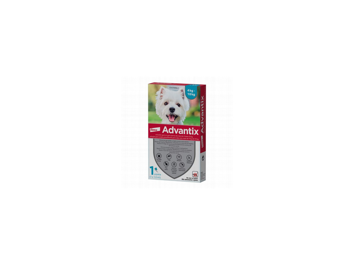 Elanco Advantix Pipetas Antiparasitarias 4 a 10 Kg
