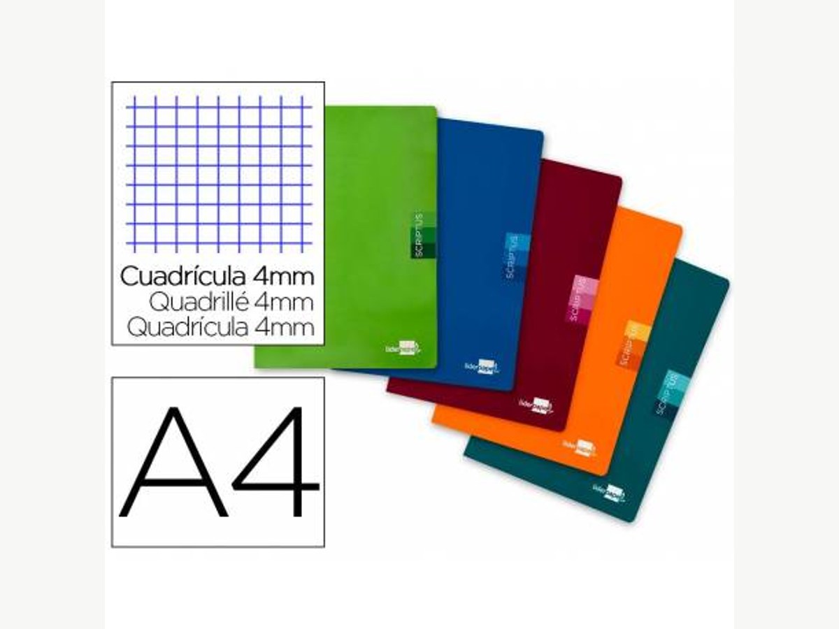 Libreta escolar Liderpapel Scriptus 90 g