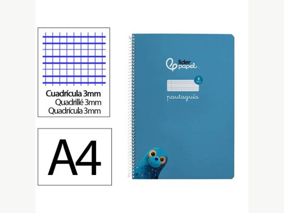 Cuaderno espiral Liderpapel Pautaguia A4