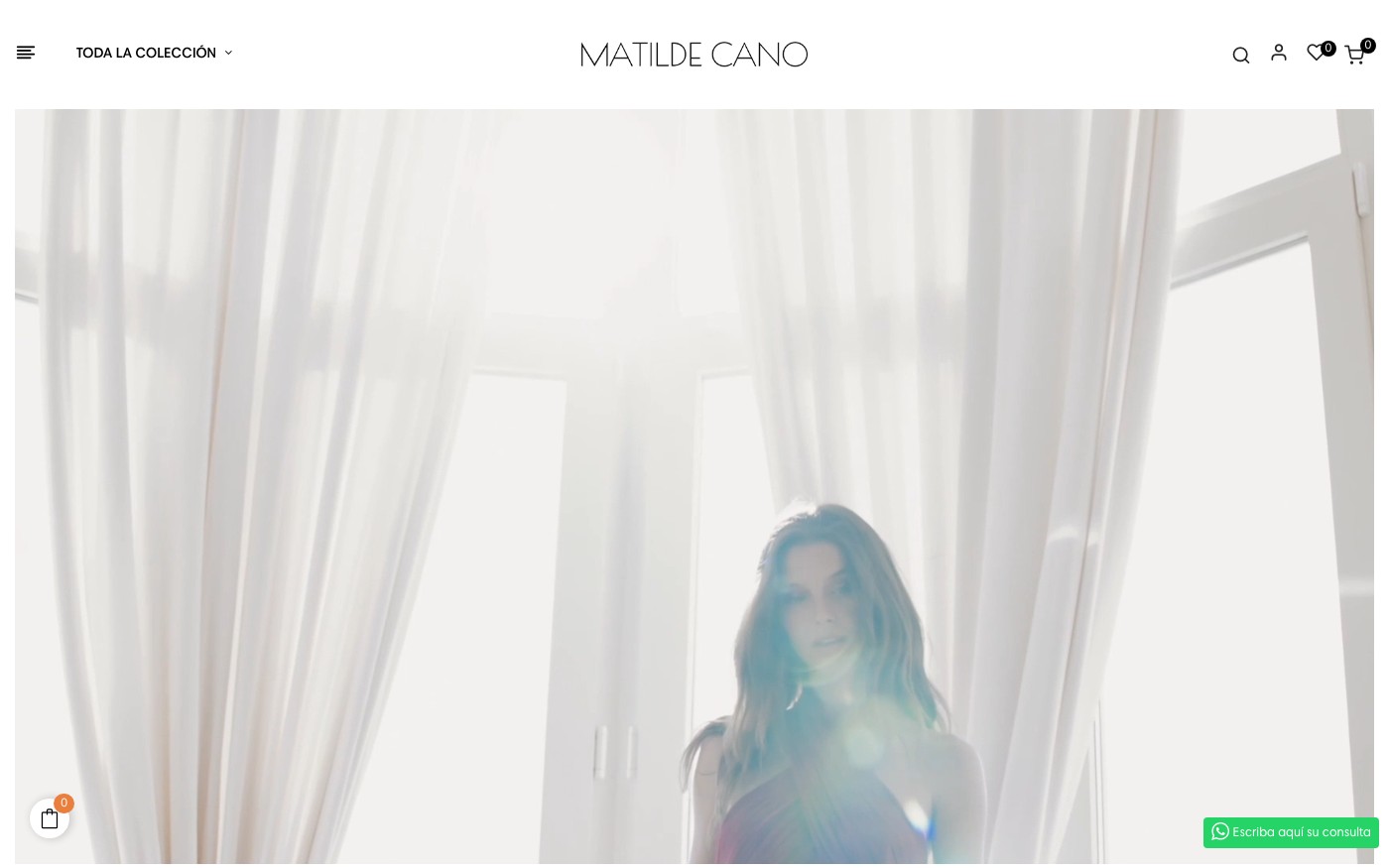 Captura de pantalla de la home de Matilde Cano