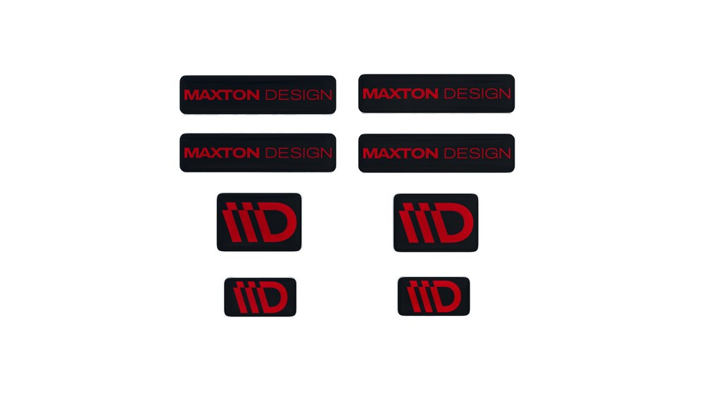 Sticker Maxton 3D Black and Red
