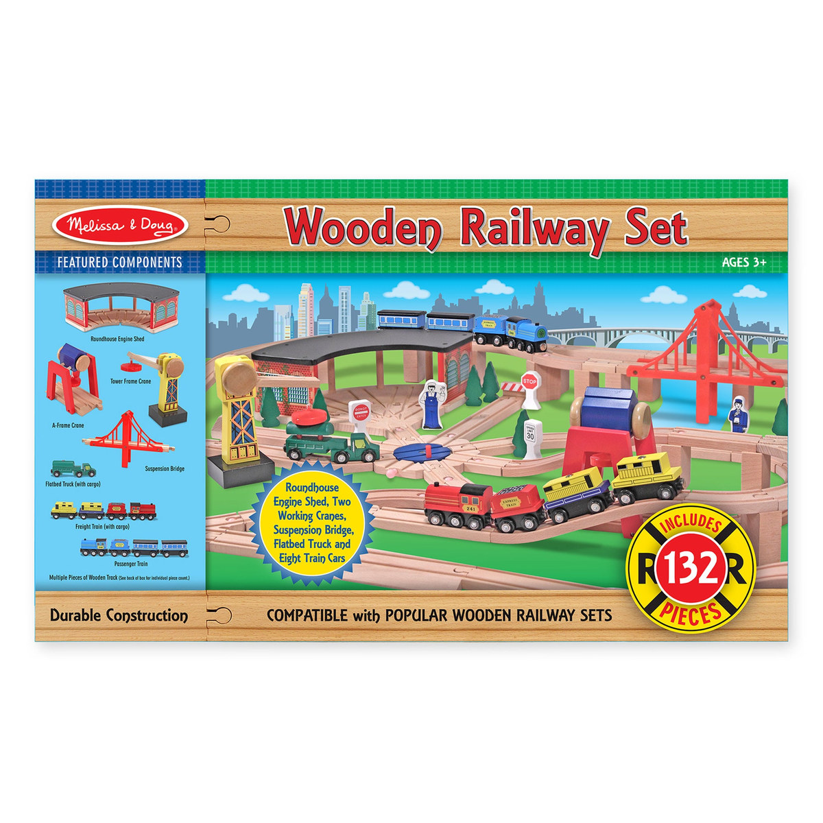 Set de tren de madera