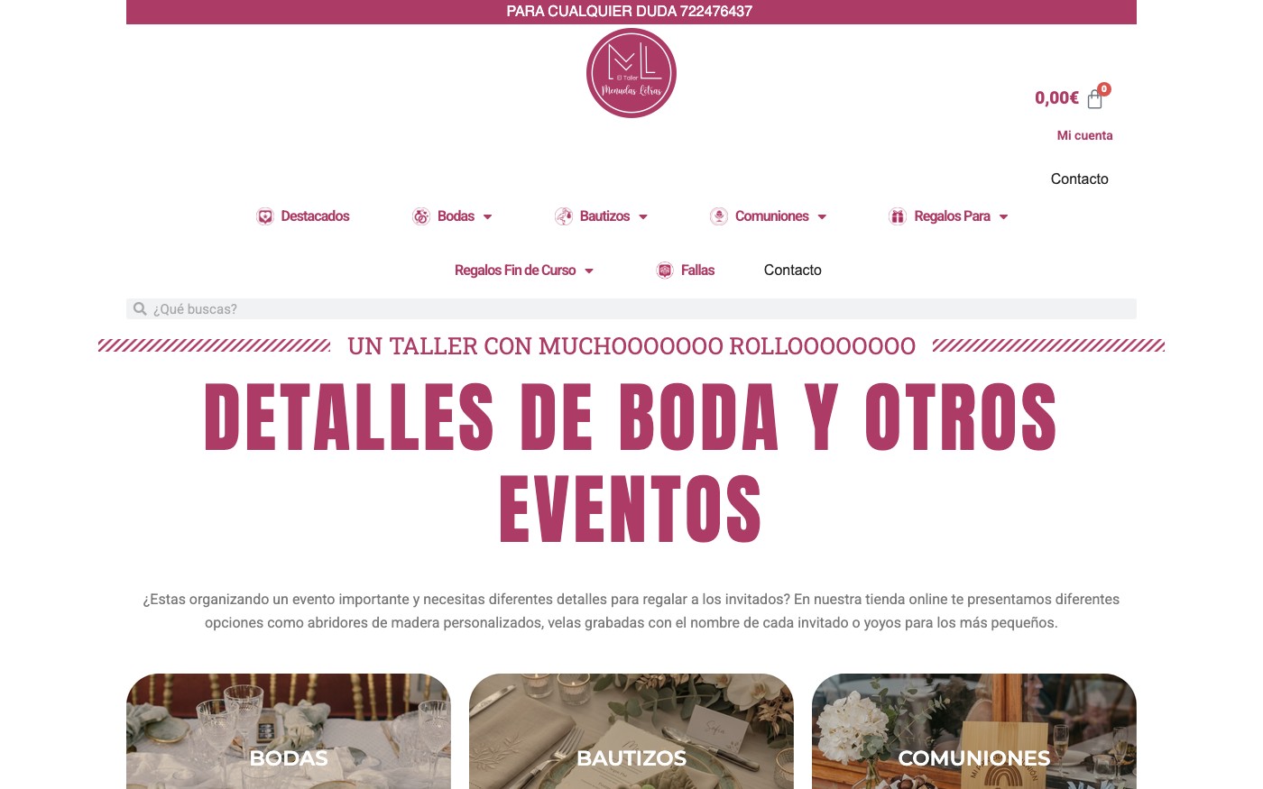 Captura limpia de la home oficial de Menudas Letras