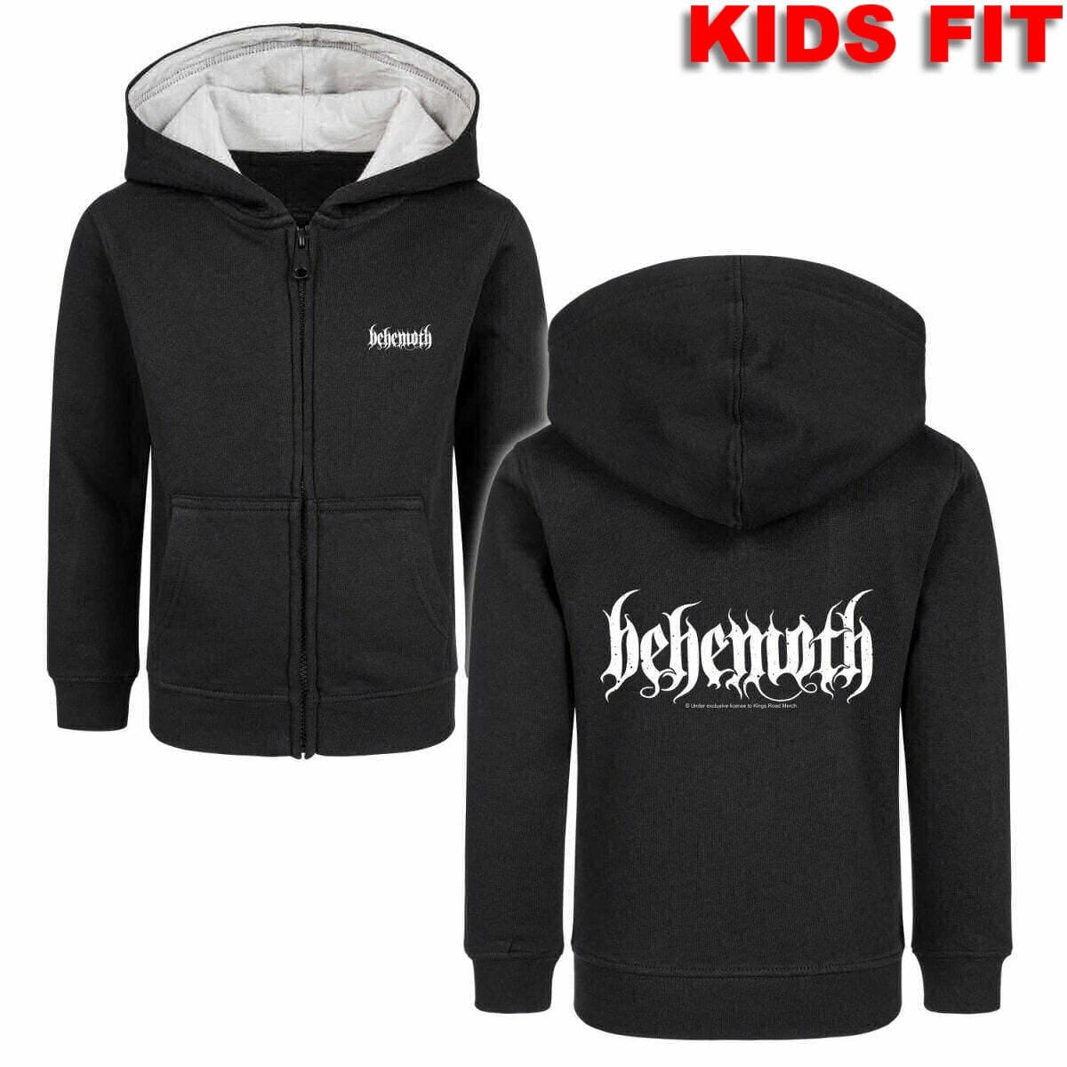 sudadera infantil Behemoth - (Logo) - negra - blanca - Metal-Kids - 610.39.8.7
