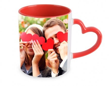 Taza enamorados roja