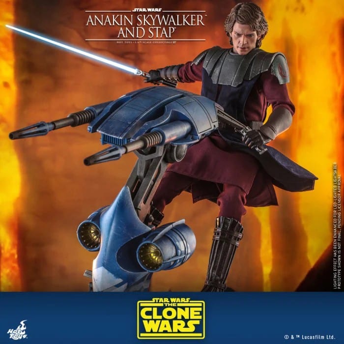 [DISPONIBLE] HOT TOYS 1/6 THE CLONE WARS ANAKIN SKYWALKER & STAP – 31 CM