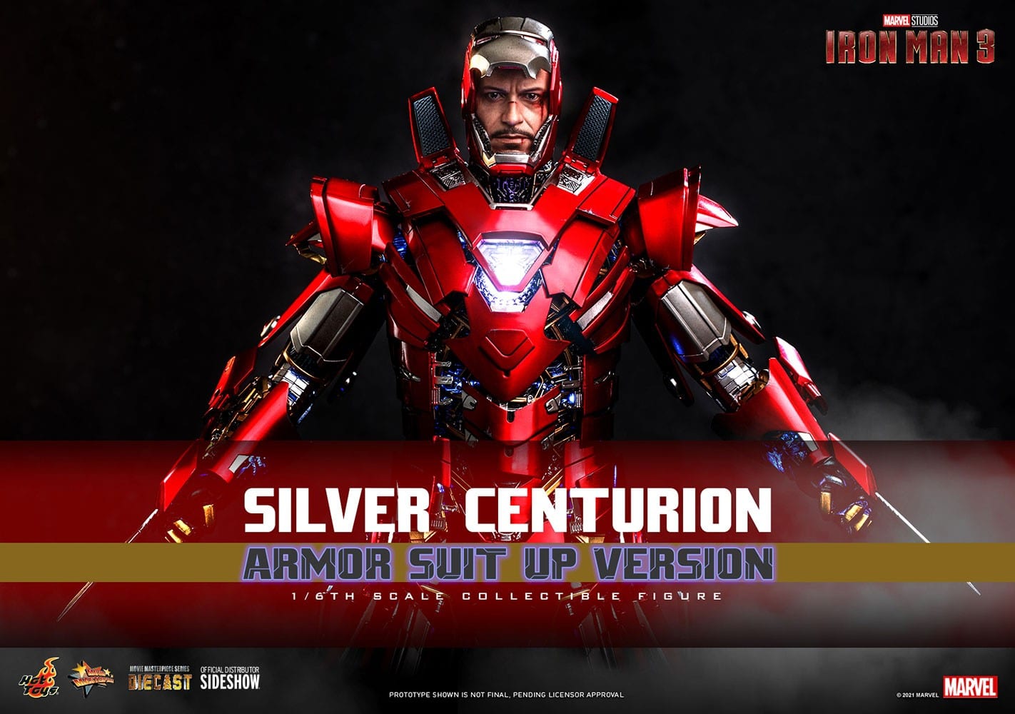 [DISPONIBLE] HOT TOYS 1/6 IRON MAN 3: SILVER CENTURION (ARMOR SUIT UP VERSION) – 32 CM