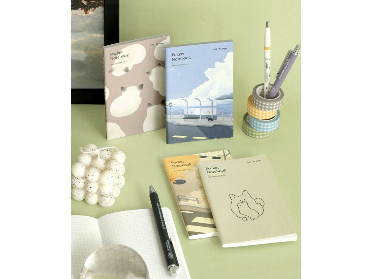 Calm Days Pocket Grid Notebook