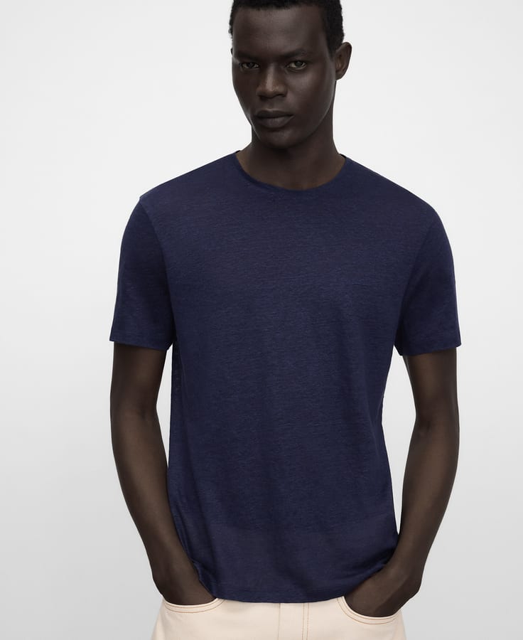 Camiseta regular fit lino europeo