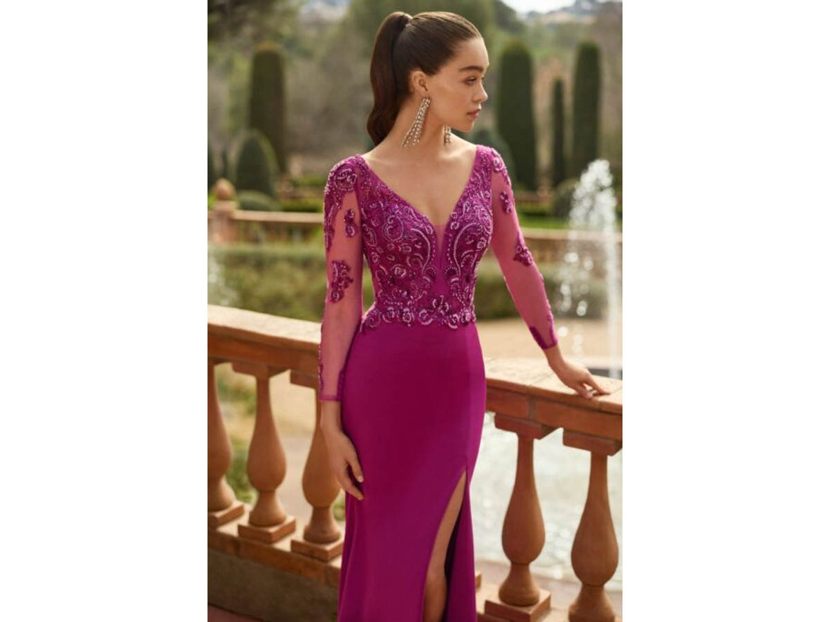 Vestido Largo Madrina Pedrería 1J41