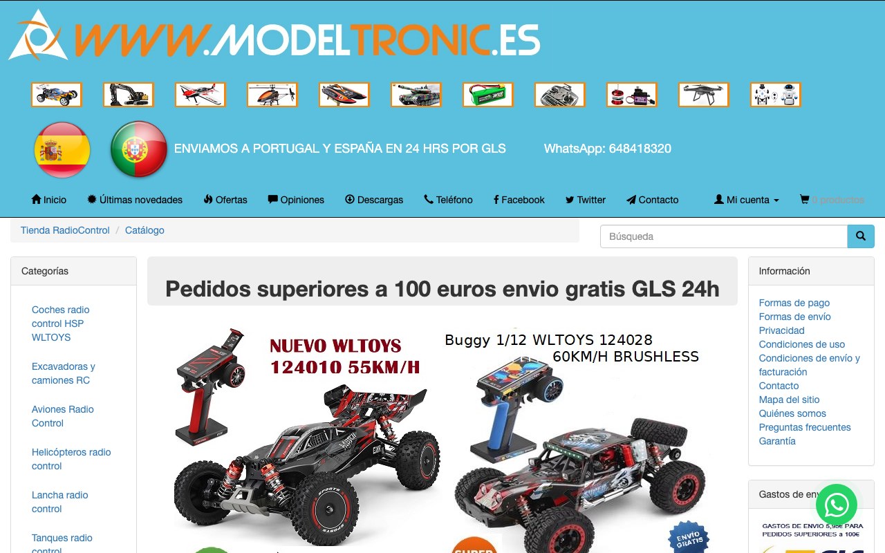 Página de inicio oficial de Modeltronic