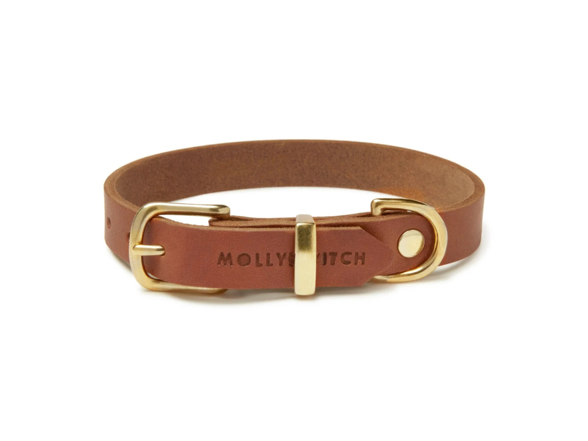 Butter Leather Dog Collar - Sahara Cognac