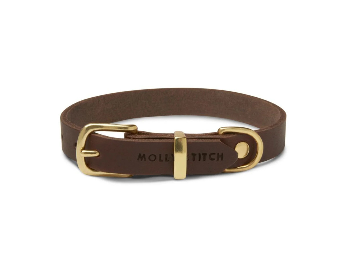 Butter Leather Dog Collar - Classic Brown