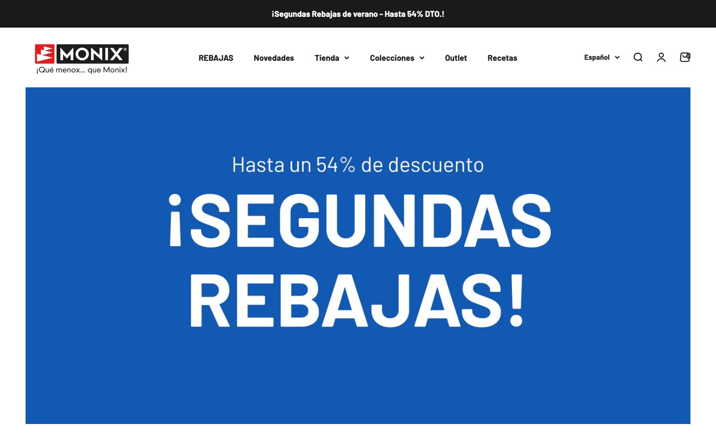 Captura limpia de la home oficial de Monix