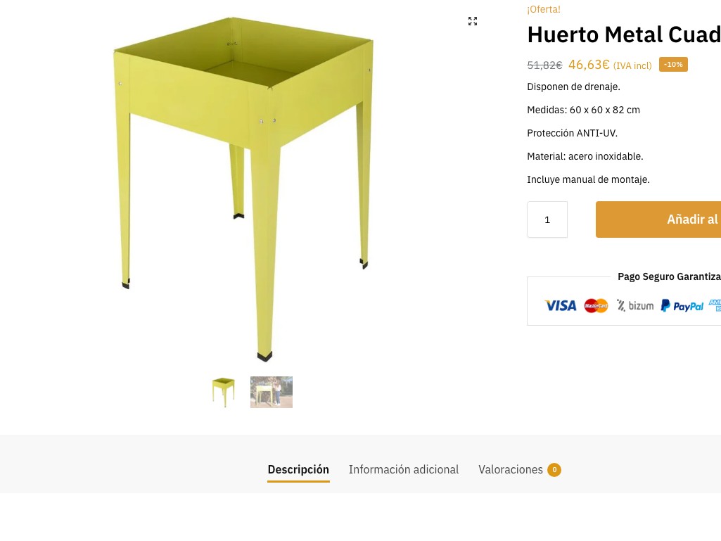 Huerto Metal Cuadrado
