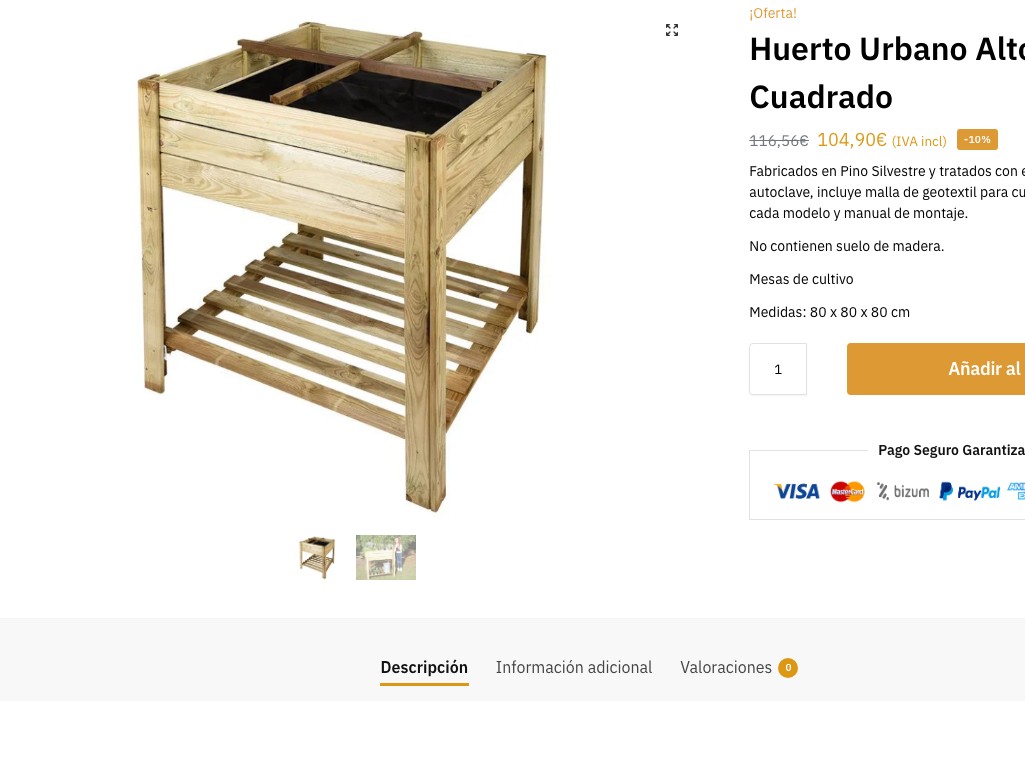 Huerto Urbano Alto Cuadrado