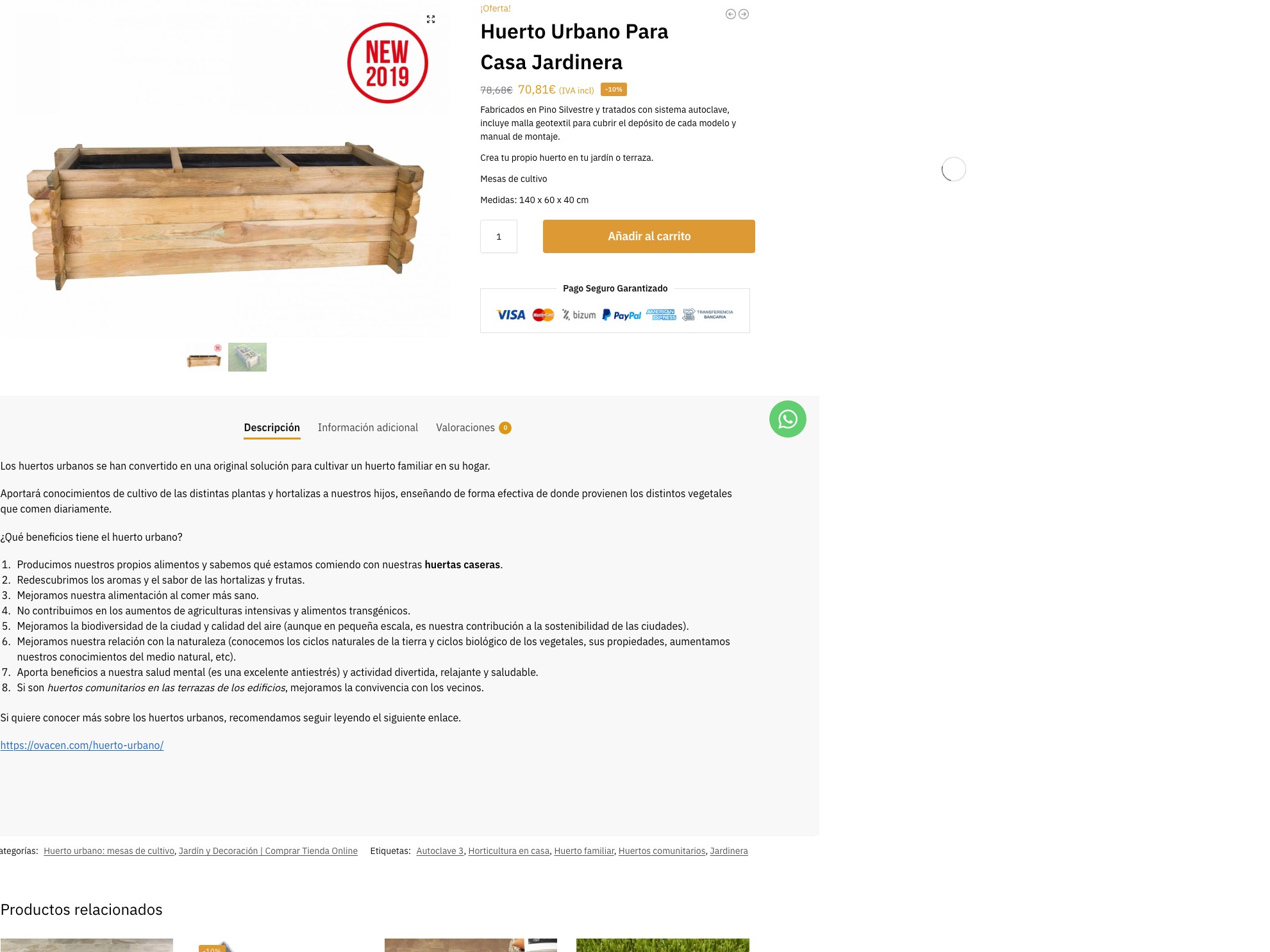 Huerto Urbano Para Casa Jardinera