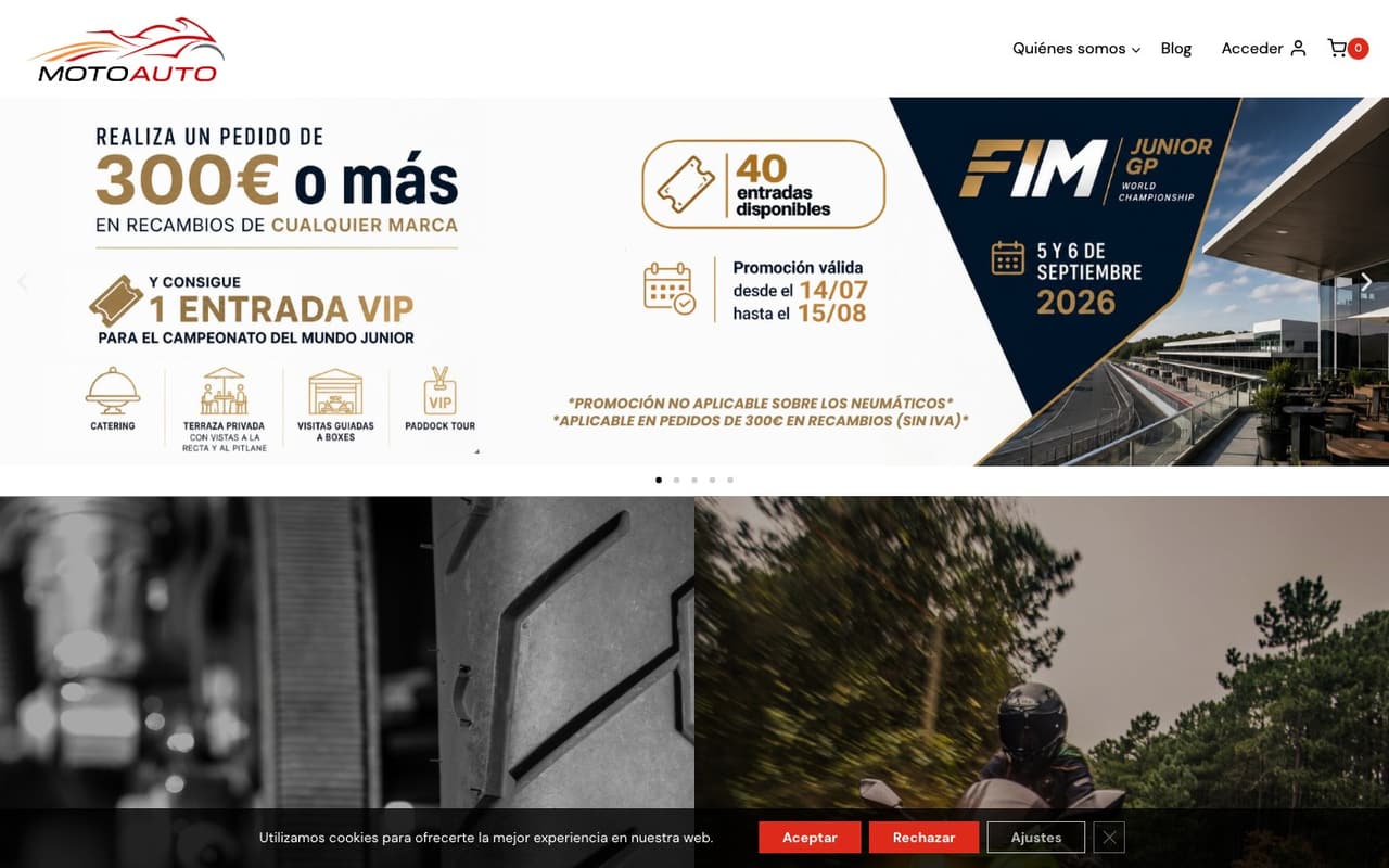 Captura limpia de la home oficial de Motoauto