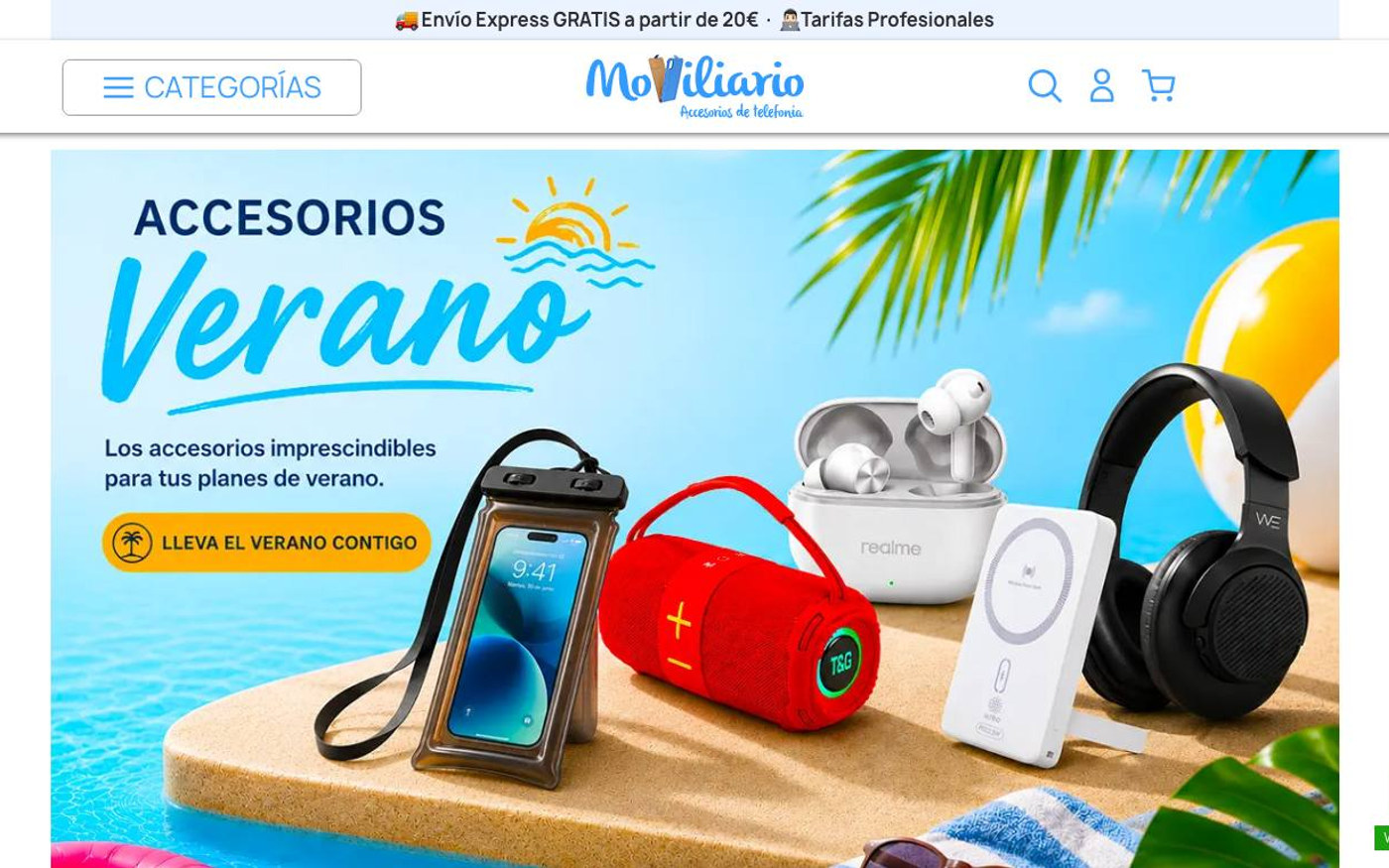 Captura limpia de la home oficial de Moviliario