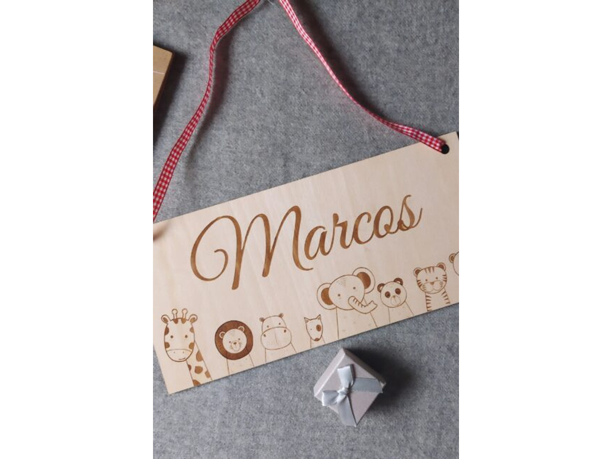 Placa Animalitos con nombre