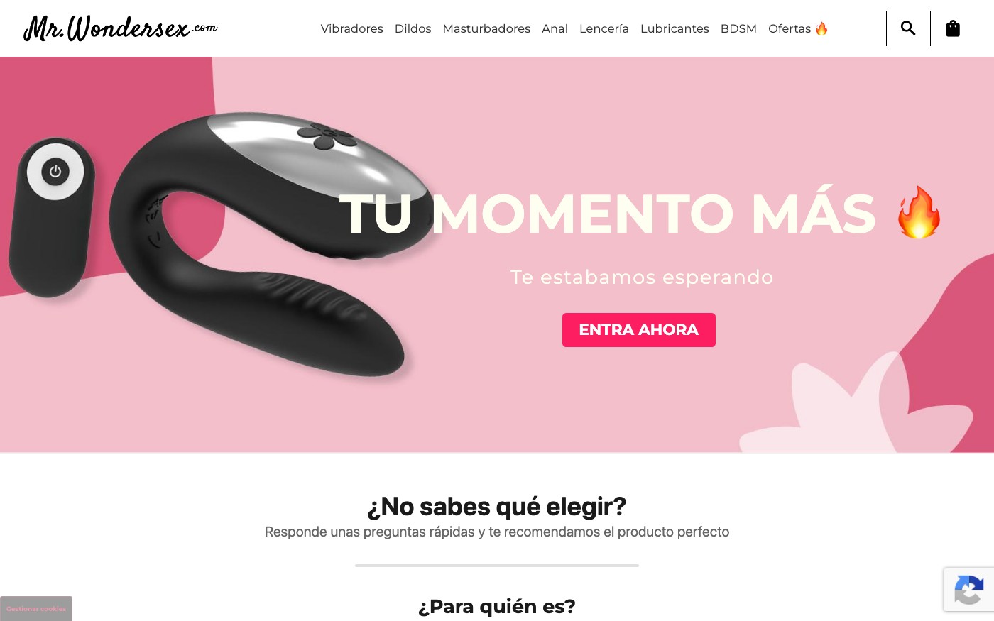 Captura limpia de la home oficial de MrWondersex