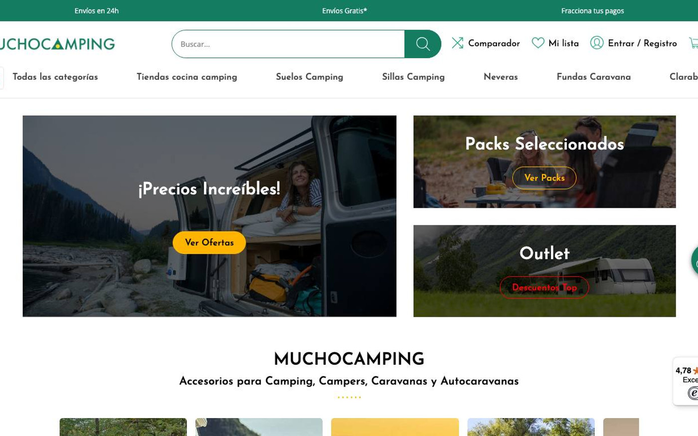 Captura limpia de la portada de MuchoCamping