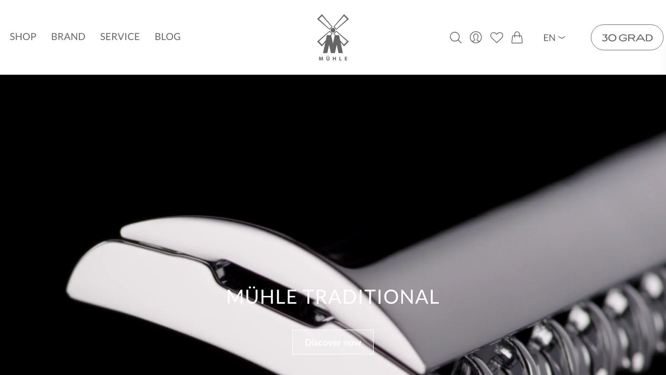 Captura de pantalla de la home de MÜHLE