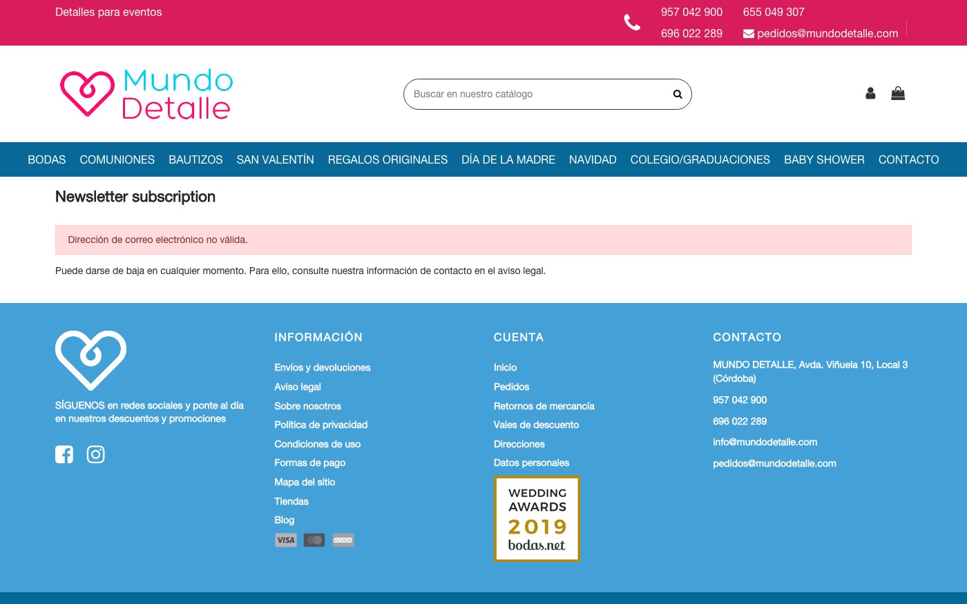 Captura limpia de la home oficial de Mundo Detalle