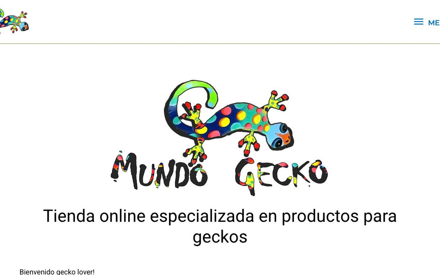 Captura de pantalla de la home de Mundo Gecko
