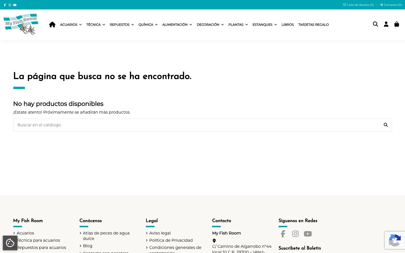 La página que busca no se ha encontrado.