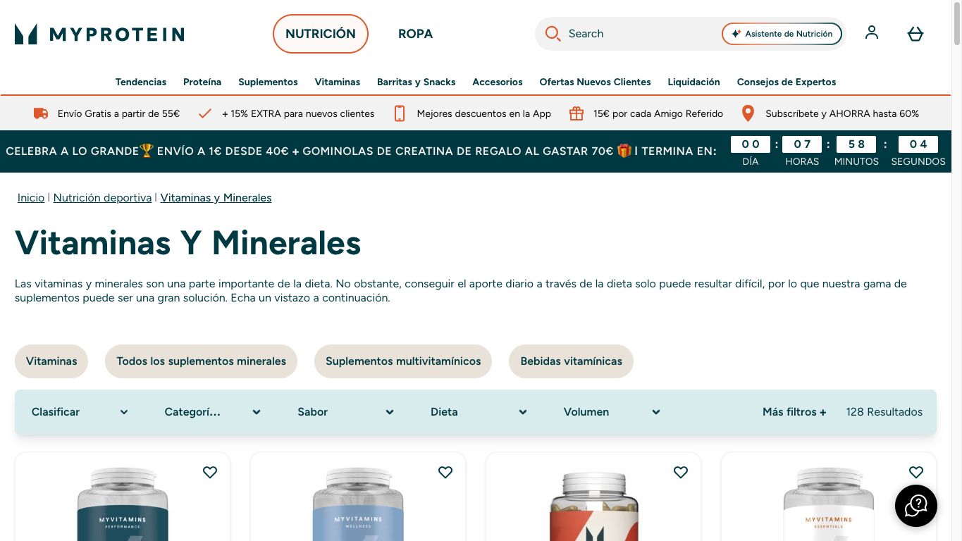 Vitaminas, minerales y suplementos