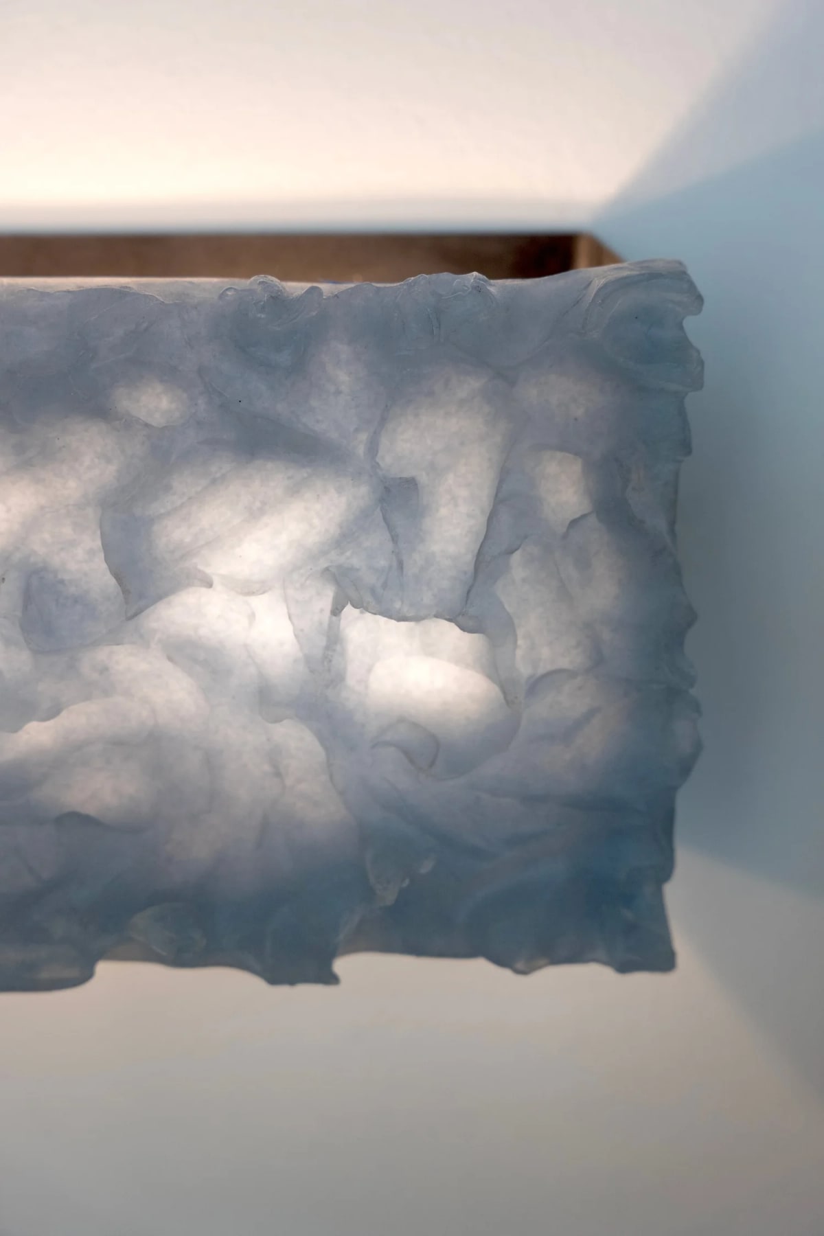 Pâte de verre sconce, periwinkle