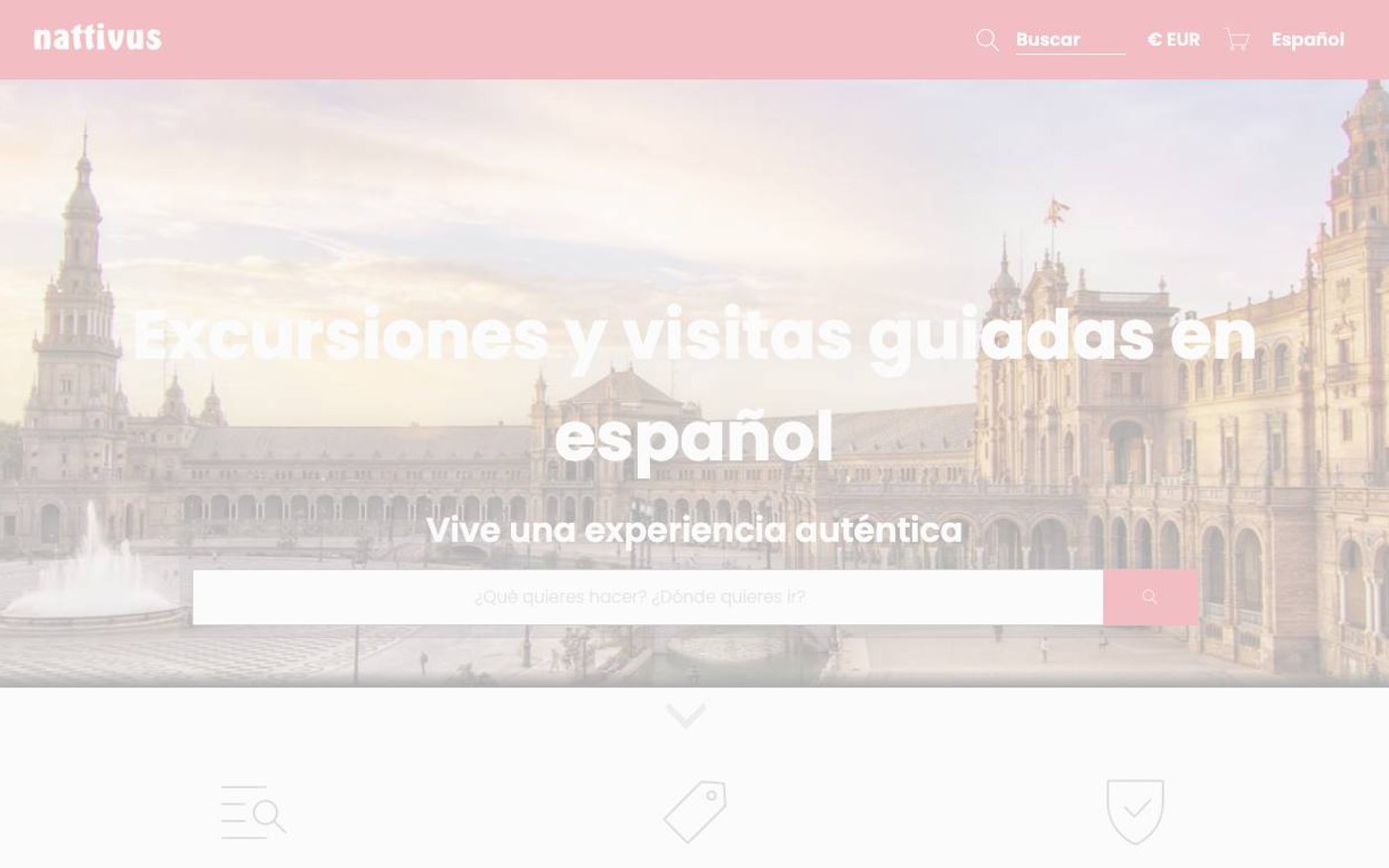 Captura de pantalla de la home de Nattivus