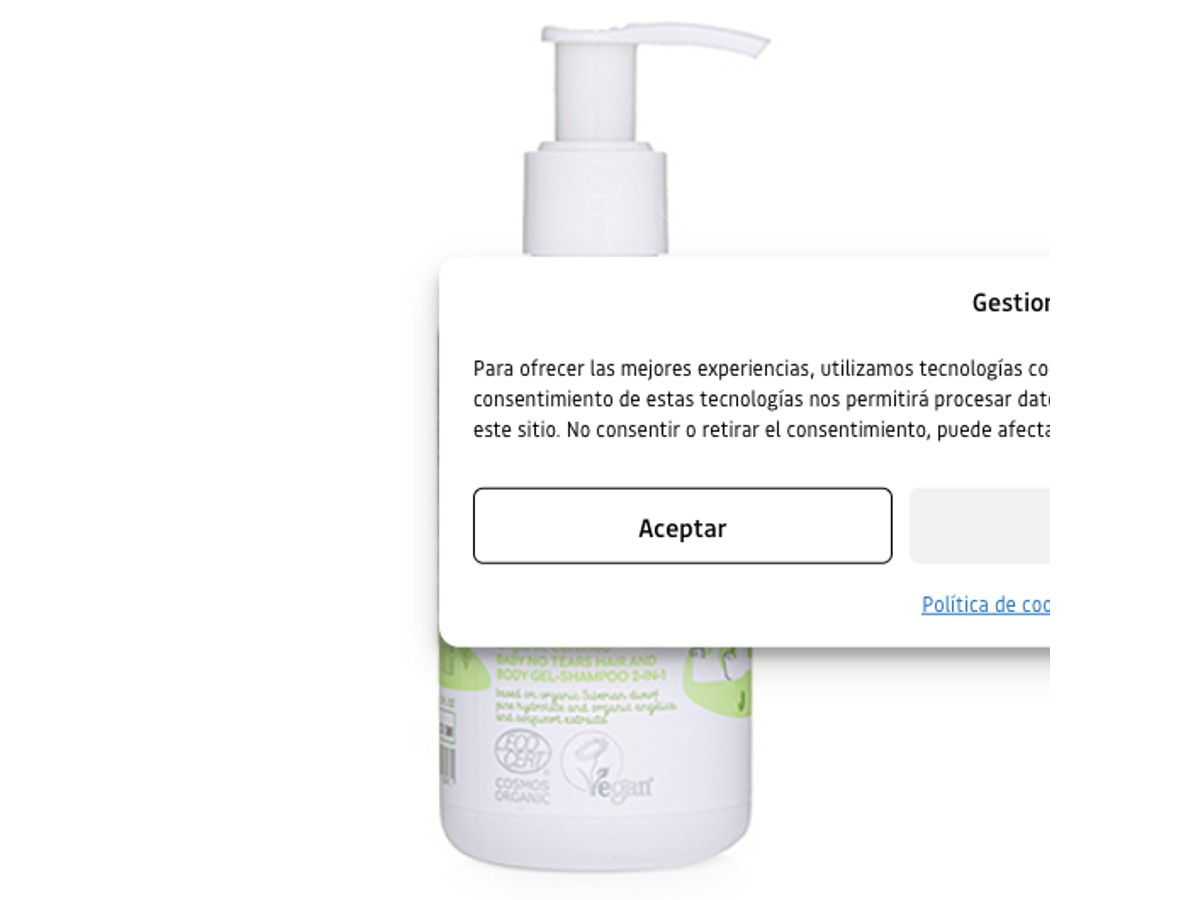 Gel y champú para bebés Sin Lágrimas 2 en 1