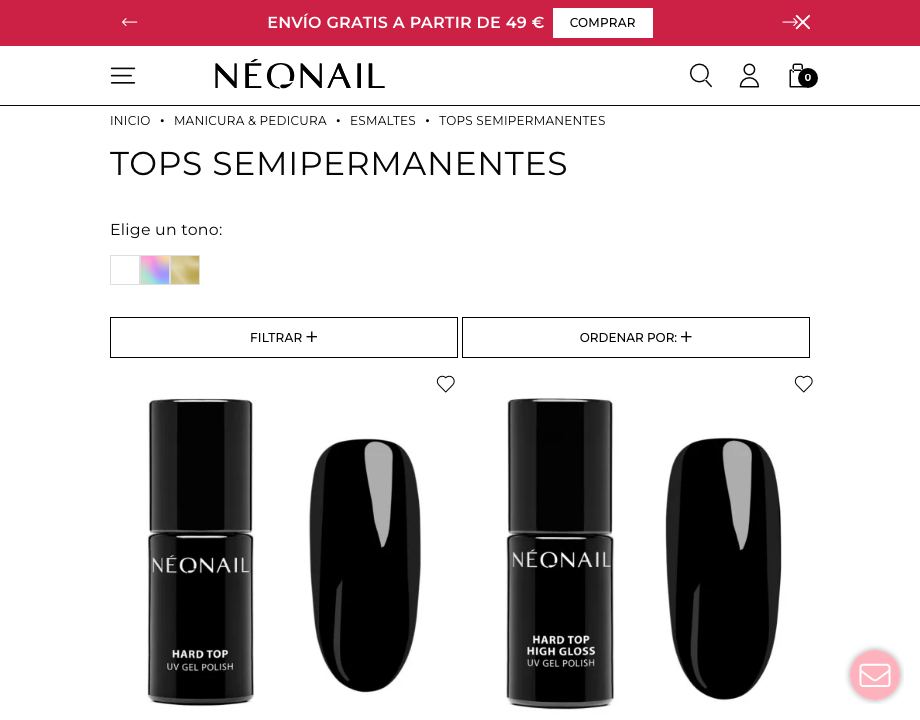 Tops semipermanentes NEONAIL
