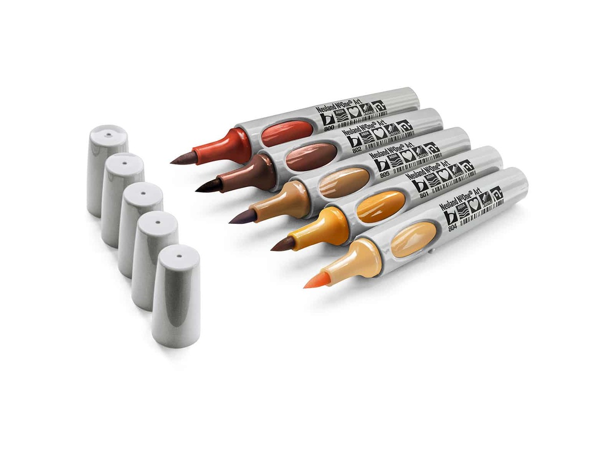 Buy Neuland No.One® Art, brush tip set of 5 colours online | Neuland