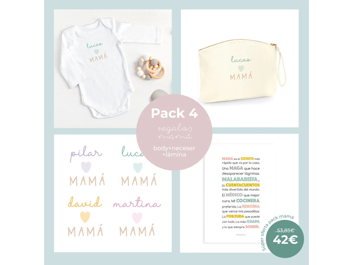 Pack 4 regalos mamá