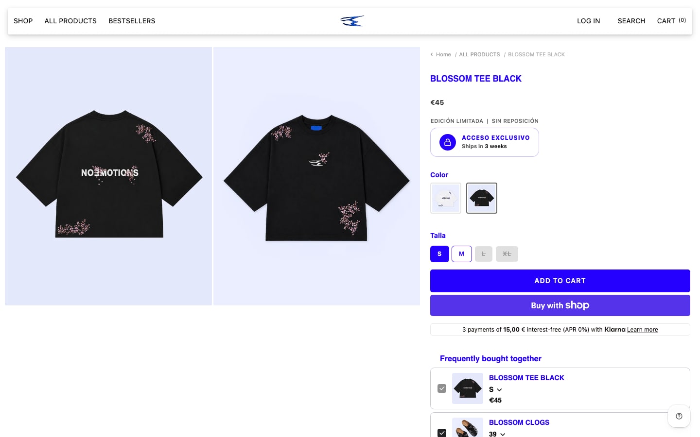 Blossom Tee Black