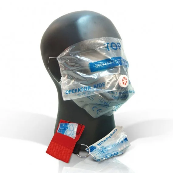 Bolsa plástico para reanimación CPR.
